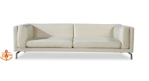Sofa băng hiện đại chân Inox màu trắng sang trọng