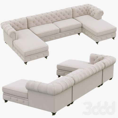 Ghế sofa góc màu trắng hiện đại