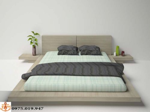 Giường Kiểu Nhật Vai Thấp Gỗ Tự Nhiên