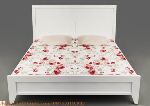 Giường Ngủ Đẹp Cho Chung Cư & Khách Sạn Màu Trắng