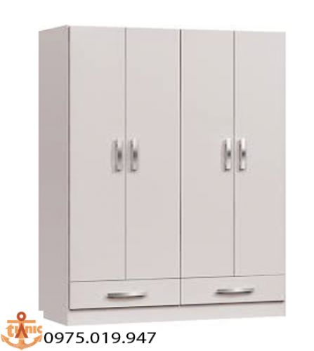 Tủ Áo Màu Trắng Cánh Trơn Hiện Đại