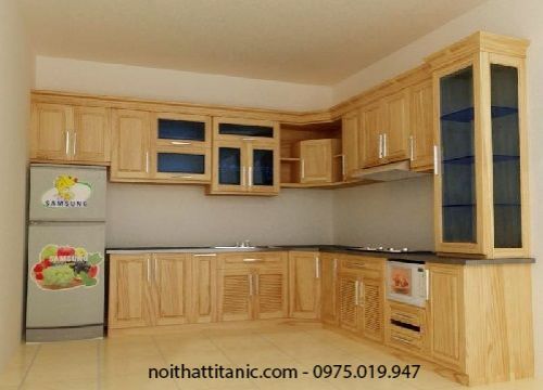 Tủ Bếp Gỗ Sồi Hiện Đại 009