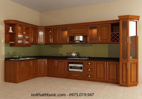 Tủ Bếp Gỗ Xoan Đào Hiện Đại