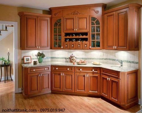 Tủ Bếp Gỗ Xoan Đào Hiện Đại 005