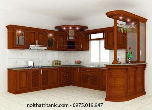Tủ Bếp Gỗ Xoan Đào Hiện Đại 006